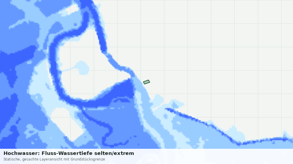 Statische Kartenansicht: Hochwasser: Fluss-Wassertiefe selten/extrem