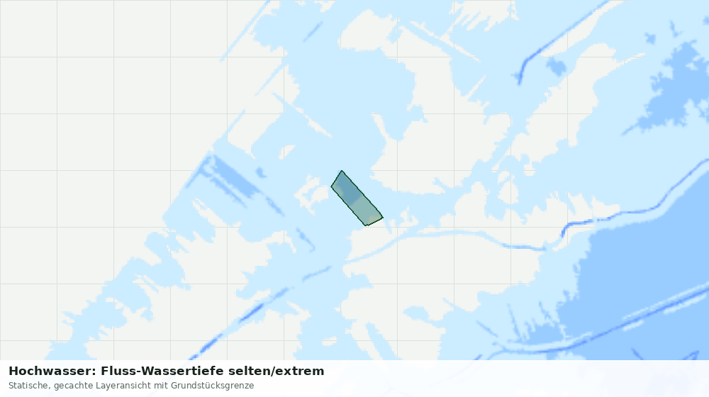 Statische Kartenansicht: Hochwasser: Fluss-Wassertiefe selten/extrem