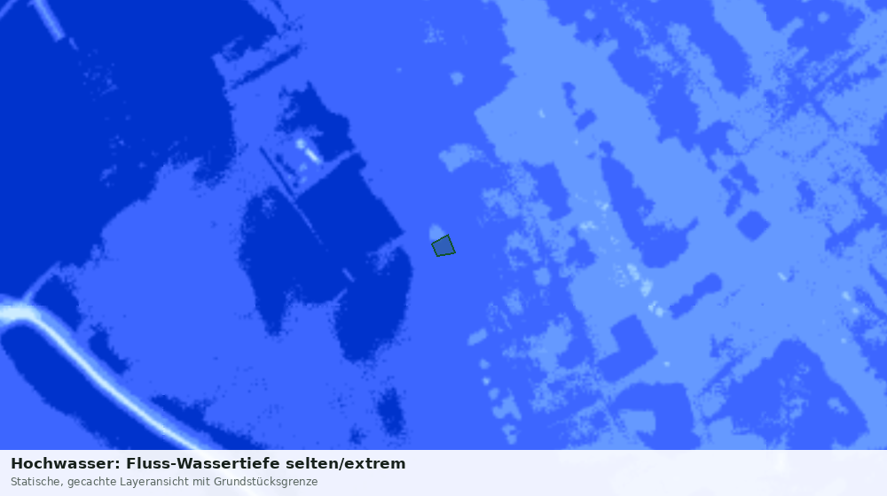 Statische Kartenansicht: Hochwasser: Fluss-Wassertiefe selten/extrem