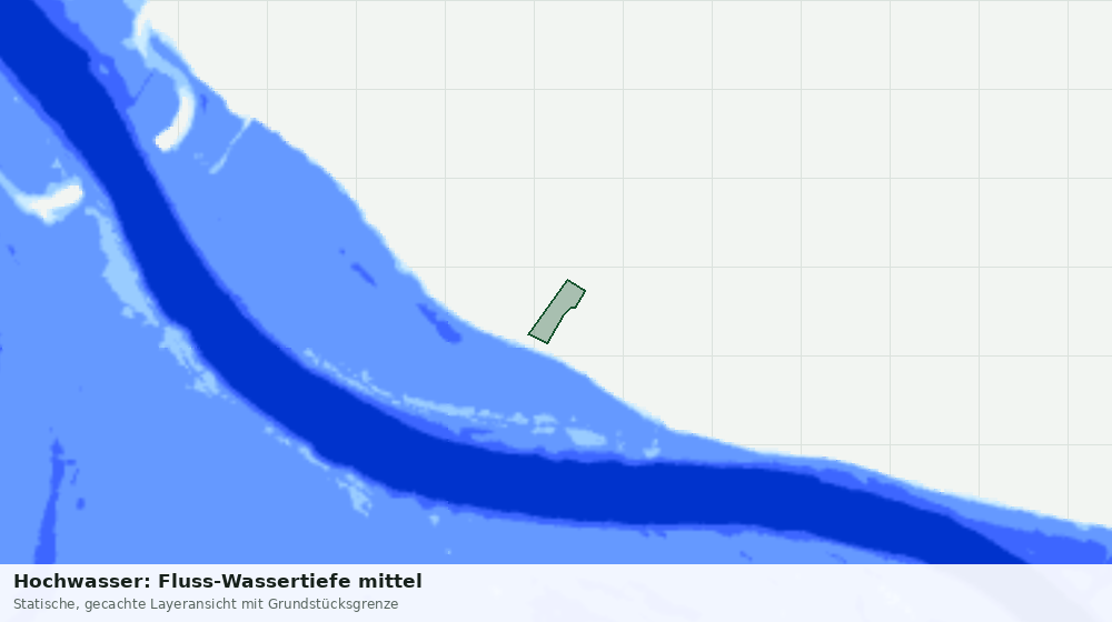 Statische Kartenansicht: Hochwasser: Fluss-Wassertiefe mittel