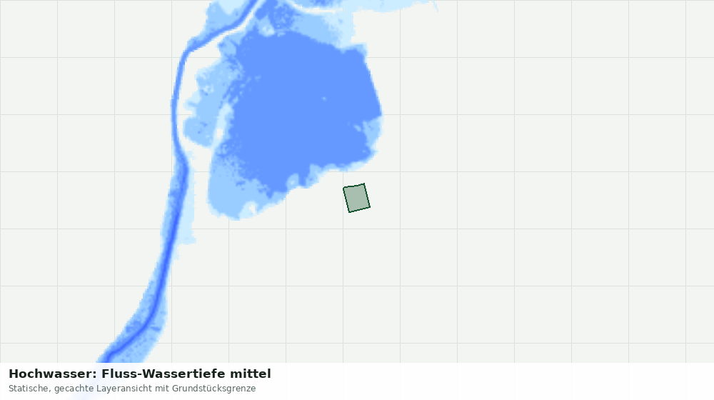 Statische Kartenansicht: Hochwasser: Fluss-Wassertiefe mittel