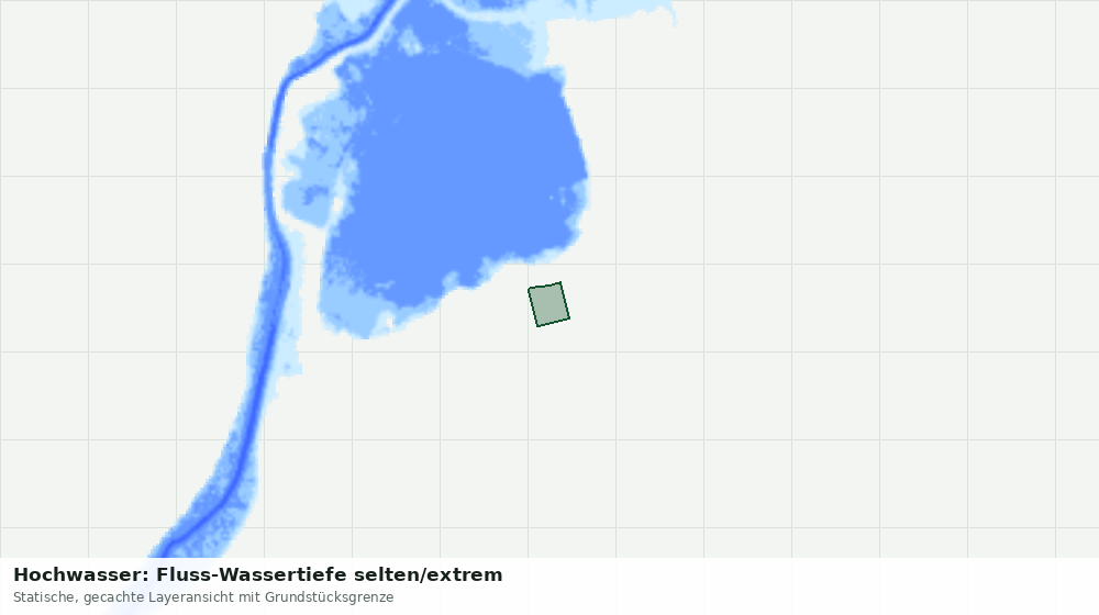 Statische Kartenansicht: Hochwasser: Fluss-Wassertiefe selten/extrem