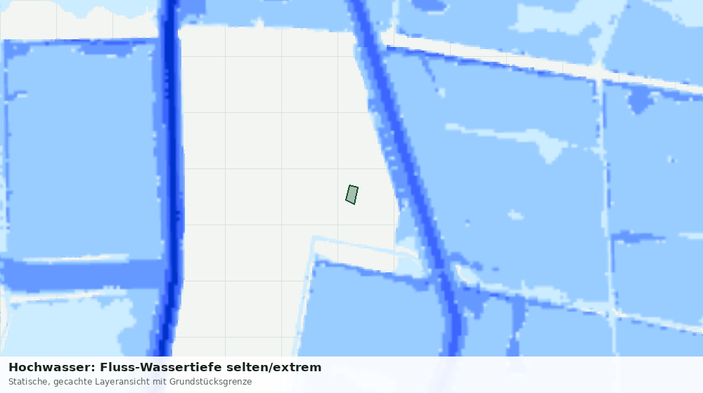 Statische Kartenansicht: Hochwasser: Fluss-Wassertiefe selten/extrem