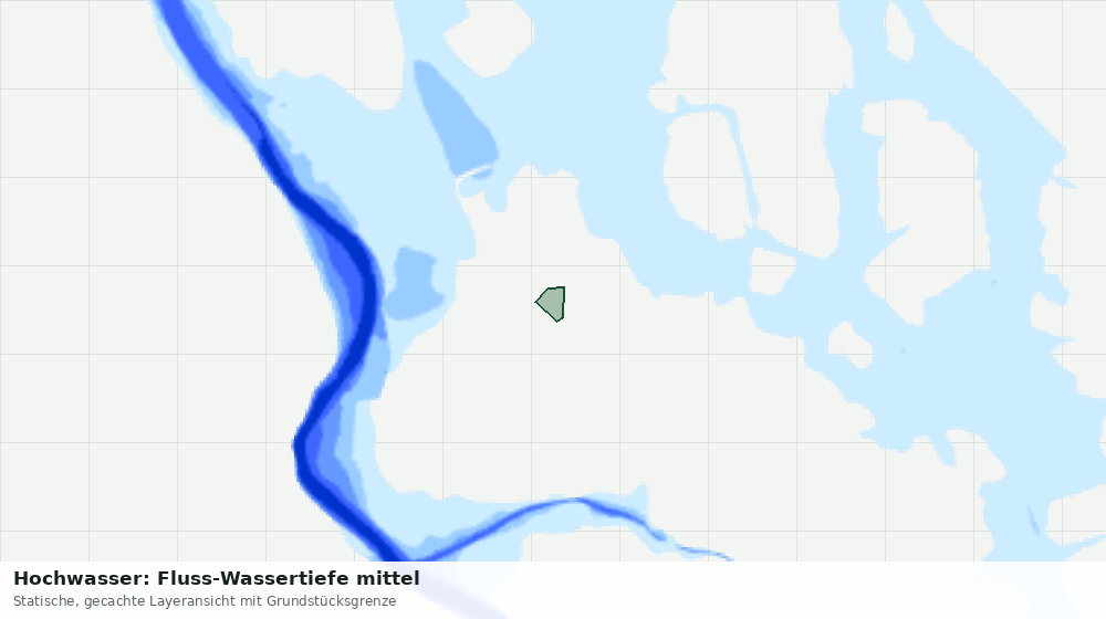 Statische Kartenansicht: Hochwasser: Fluss-Wassertiefe mittel