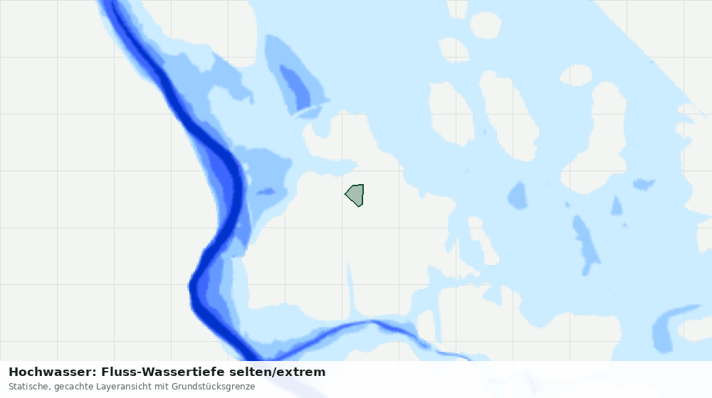 Statische Kartenansicht: Hochwasser: Fluss-Wassertiefe selten/extrem