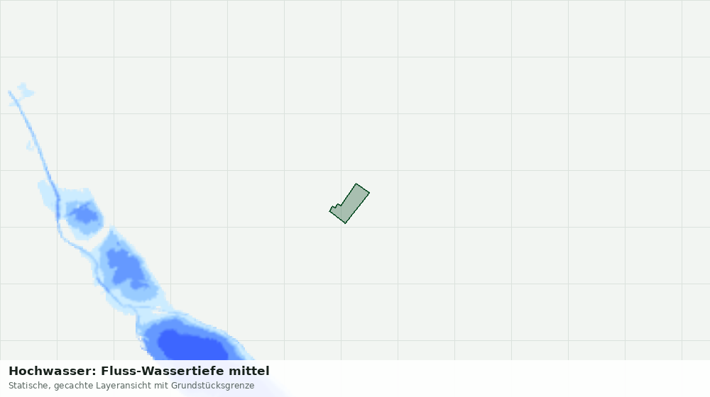 Statische Kartenansicht: Hochwasser: Fluss-Wassertiefe mittel