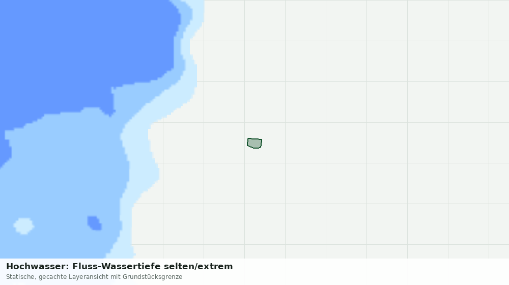 Statische Kartenansicht: Hochwasser: Fluss-Wassertiefe selten/extrem