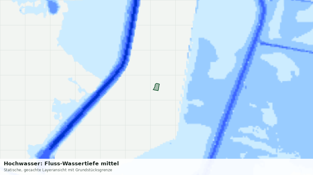 Statische Kartenansicht: Hochwasser: Fluss-Wassertiefe mittel
