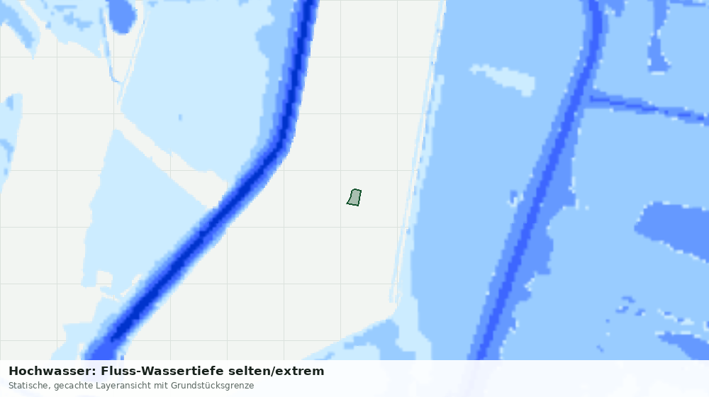 Statische Kartenansicht: Hochwasser: Fluss-Wassertiefe selten/extrem