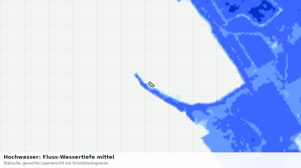 Statische Kartenansicht: Hochwasser: Fluss-Wassertiefe mittel