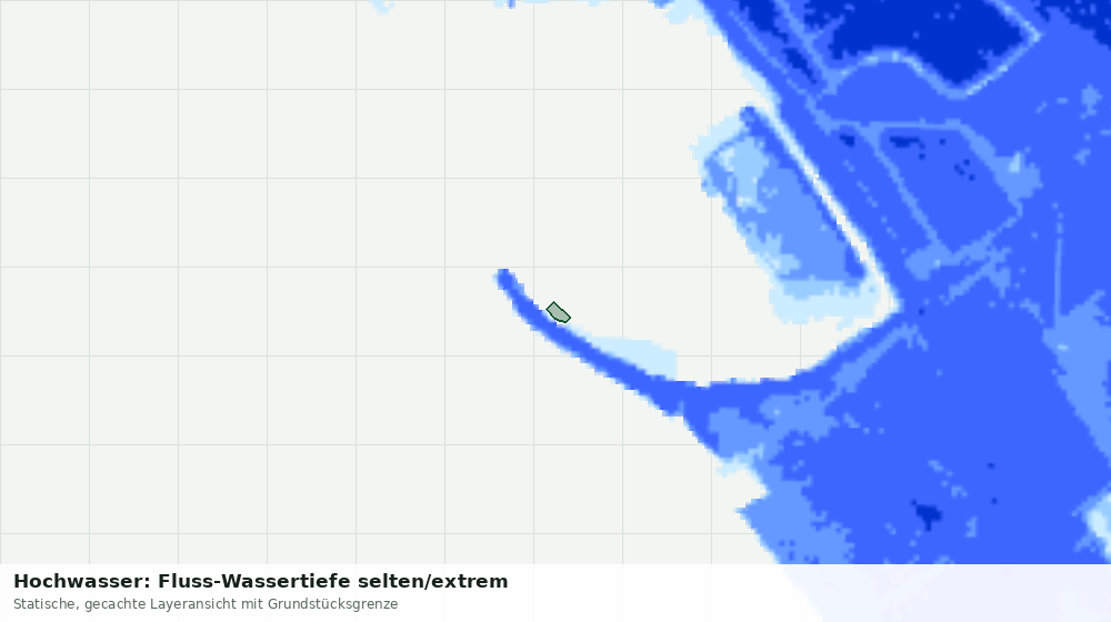 Statische Kartenansicht: Hochwasser: Fluss-Wassertiefe selten/extrem