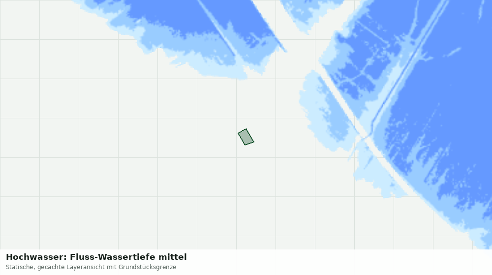 Statische Kartenansicht: Hochwasser: Fluss-Wassertiefe mittel