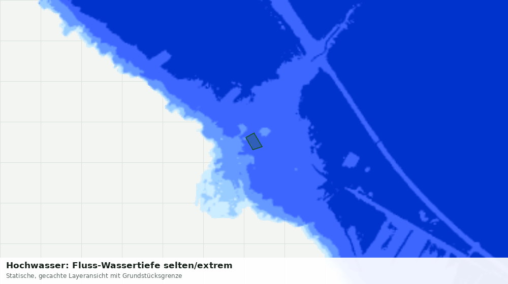 Statische Kartenansicht: Hochwasser: Fluss-Wassertiefe selten/extrem
