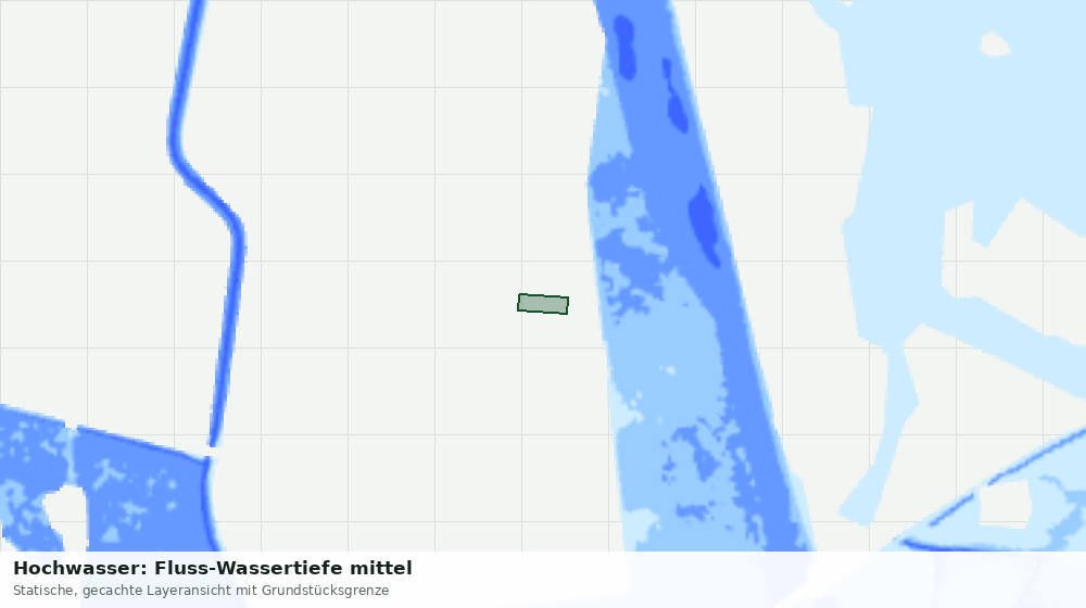 Statische Kartenansicht: Hochwasser: Fluss-Wassertiefe mittel