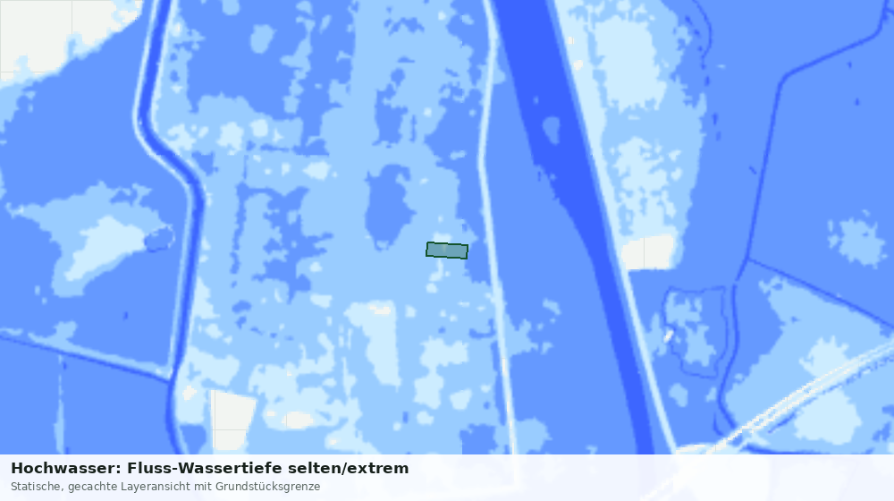 Statische Kartenansicht: Hochwasser: Fluss-Wassertiefe selten/extrem