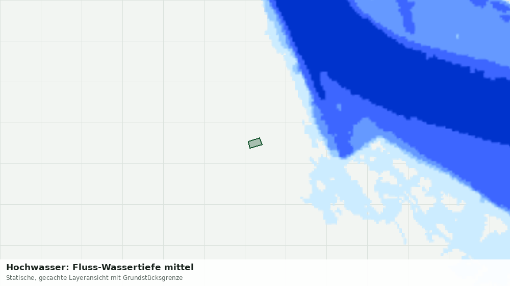 Statische Kartenansicht: Hochwasser: Fluss-Wassertiefe mittel