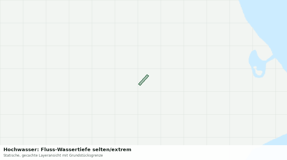 Statische Kartenansicht: Hochwasser: Fluss-Wassertiefe selten/extrem