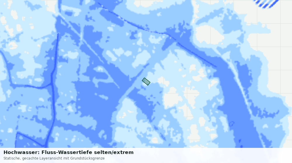 Statische Kartenansicht: Hochwasser: Fluss-Wassertiefe selten/extrem