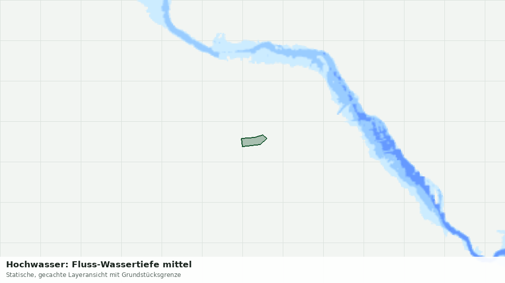 Statische Kartenansicht: Hochwasser: Fluss-Wassertiefe mittel