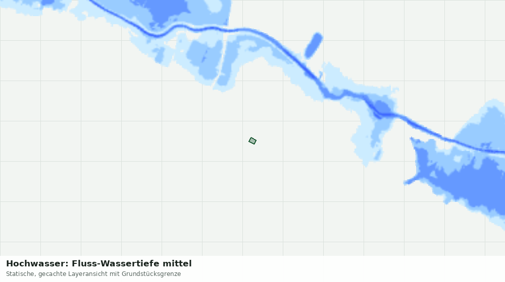 Statische Kartenansicht: Hochwasser: Fluss-Wassertiefe mittel