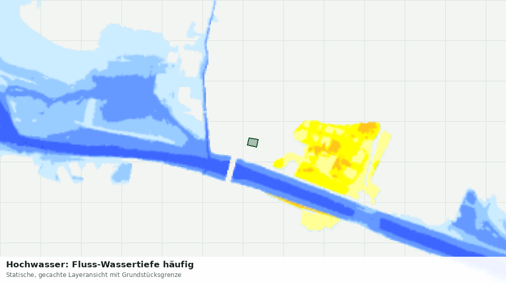 Statische Kartenansicht: Hochwasser: Fluss-Wassertiefe häufig