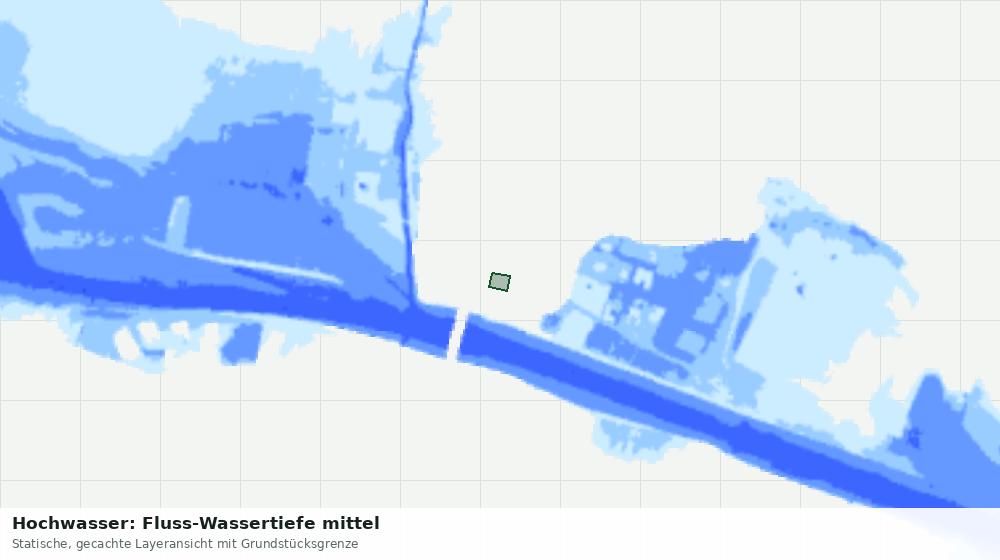 Statische Kartenansicht: Hochwasser: Fluss-Wassertiefe mittel