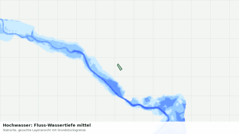 Statische Kartenansicht: Hochwasser: Fluss-Wassertiefe mittel