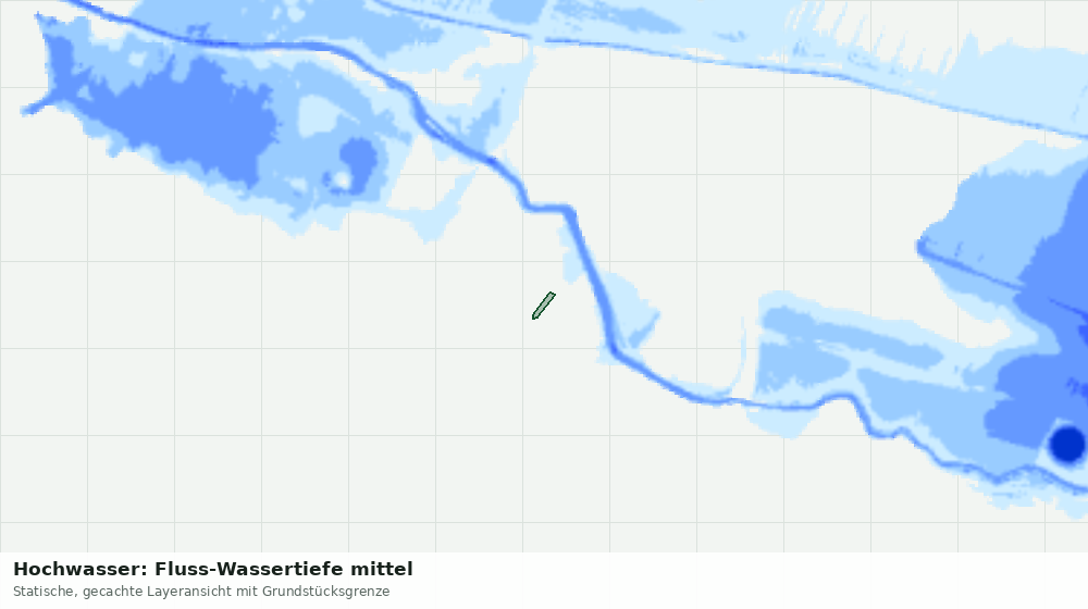 Statische Kartenansicht: Hochwasser: Fluss-Wassertiefe mittel