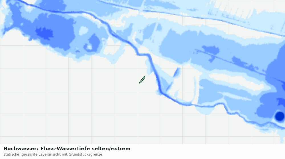Statische Kartenansicht: Hochwasser: Fluss-Wassertiefe selten/extrem