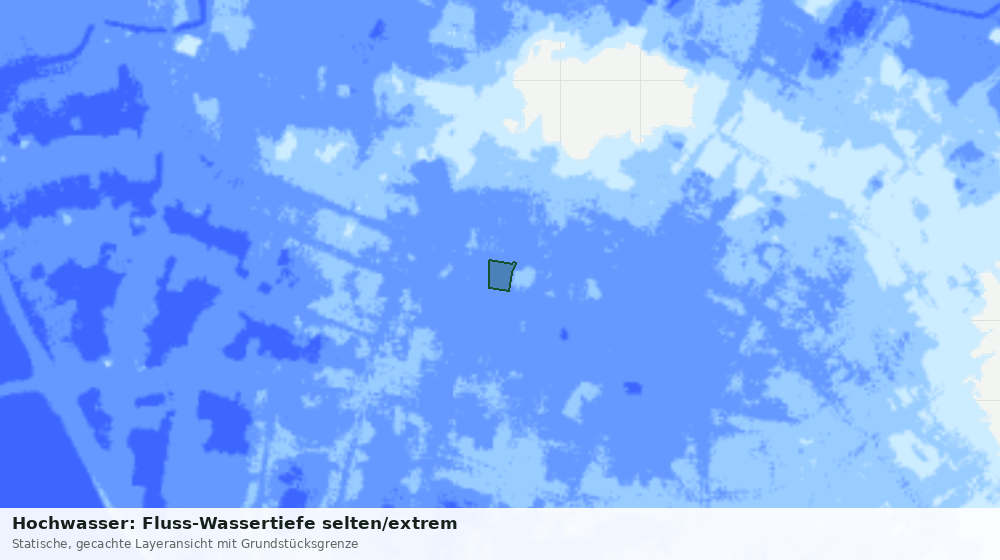 Statische Kartenansicht: Hochwasser: Fluss-Wassertiefe selten/extrem