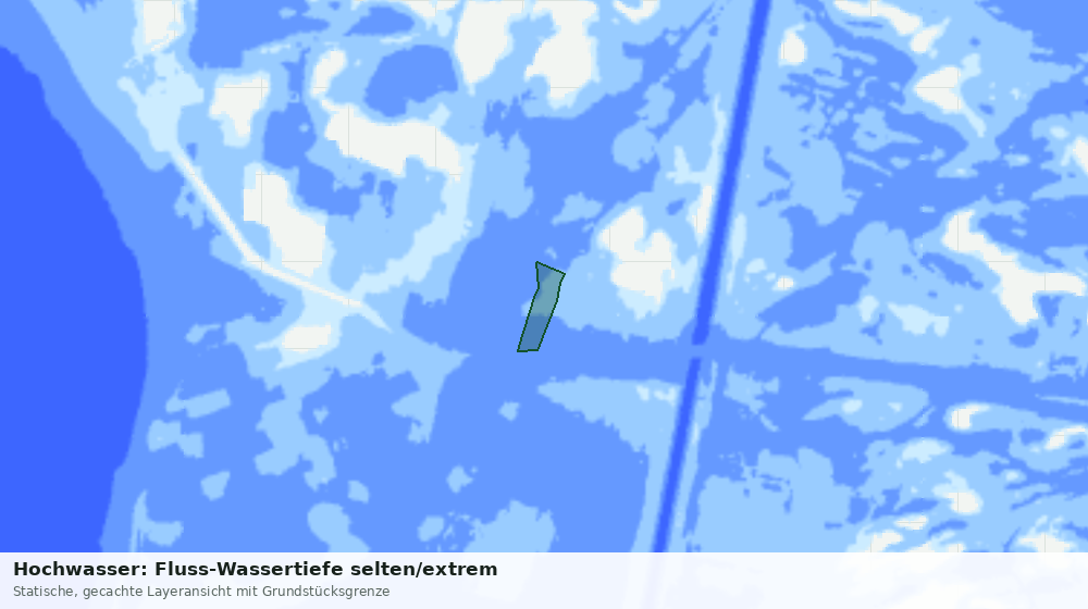 Statische Kartenansicht: Hochwasser: Fluss-Wassertiefe selten/extrem