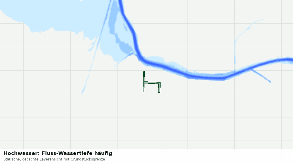 Statische Kartenansicht: Hochwasser: Fluss-Wassertiefe häufig