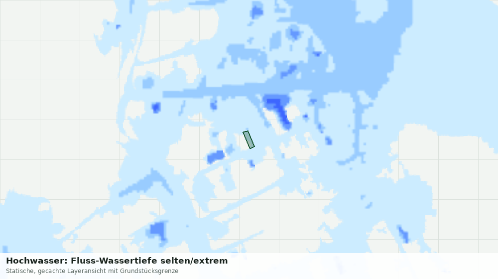 Statische Kartenansicht: Hochwasser: Fluss-Wassertiefe selten/extrem