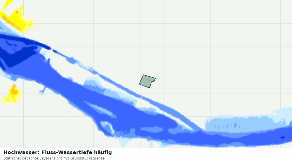 Statische Kartenansicht: Hochwasser: Fluss-Wassertiefe häufig