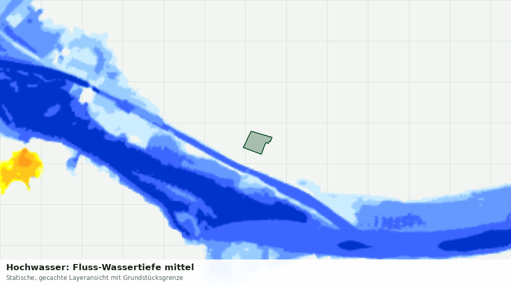 Statische Kartenansicht: Hochwasser: Fluss-Wassertiefe mittel