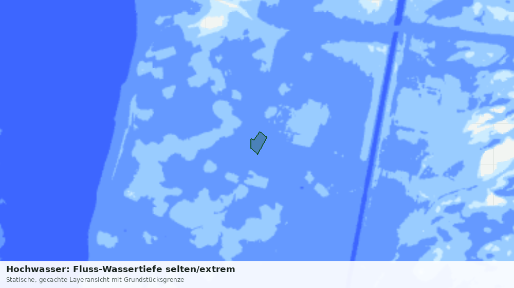 Statische Kartenansicht: Hochwasser: Fluss-Wassertiefe selten/extrem