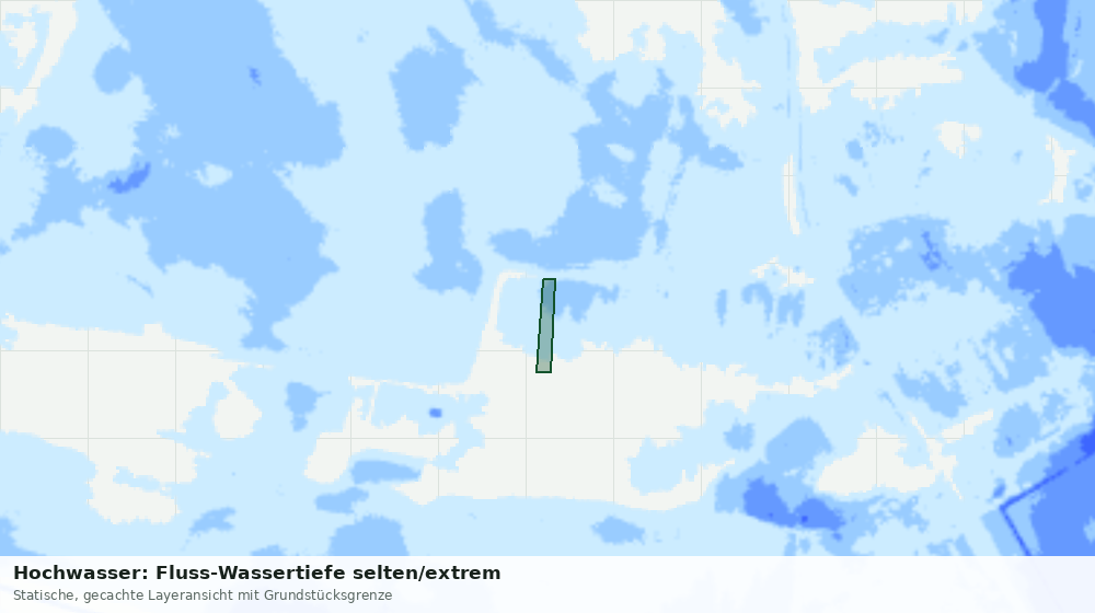 Statische Kartenansicht: Hochwasser: Fluss-Wassertiefe selten/extrem