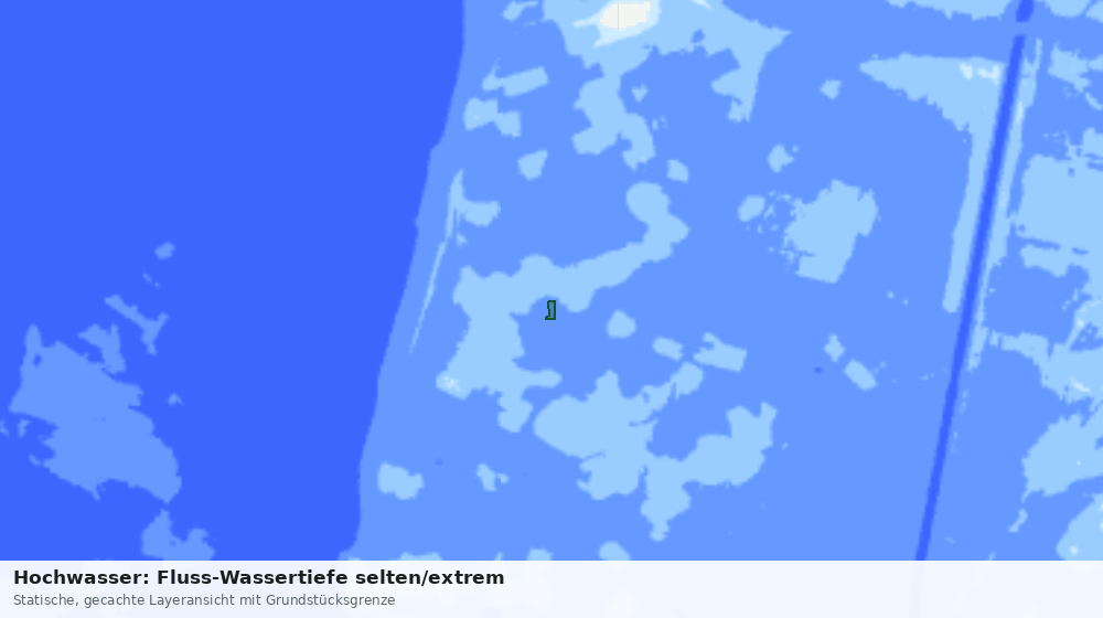 Statische Kartenansicht: Hochwasser: Fluss-Wassertiefe selten/extrem
