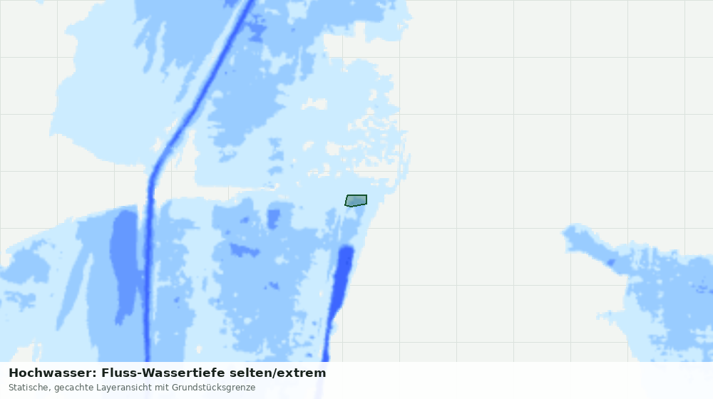Statische Kartenansicht: Hochwasser: Fluss-Wassertiefe selten/extrem