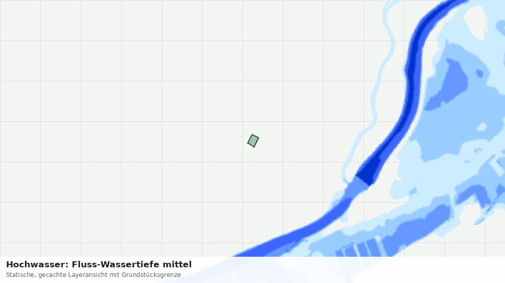 Statische Kartenansicht: Hochwasser: Fluss-Wassertiefe mittel