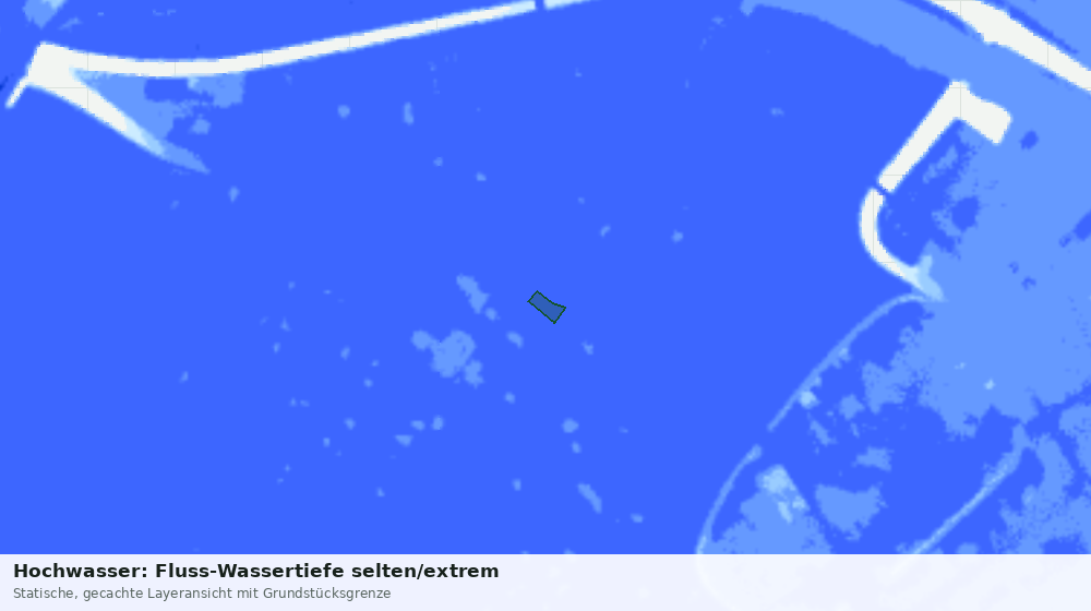 Statische Kartenansicht: Hochwasser: Fluss-Wassertiefe selten/extrem