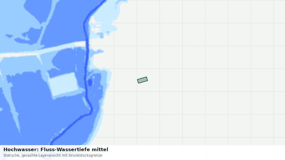 Statische Kartenansicht: Hochwasser: Fluss-Wassertiefe mittel