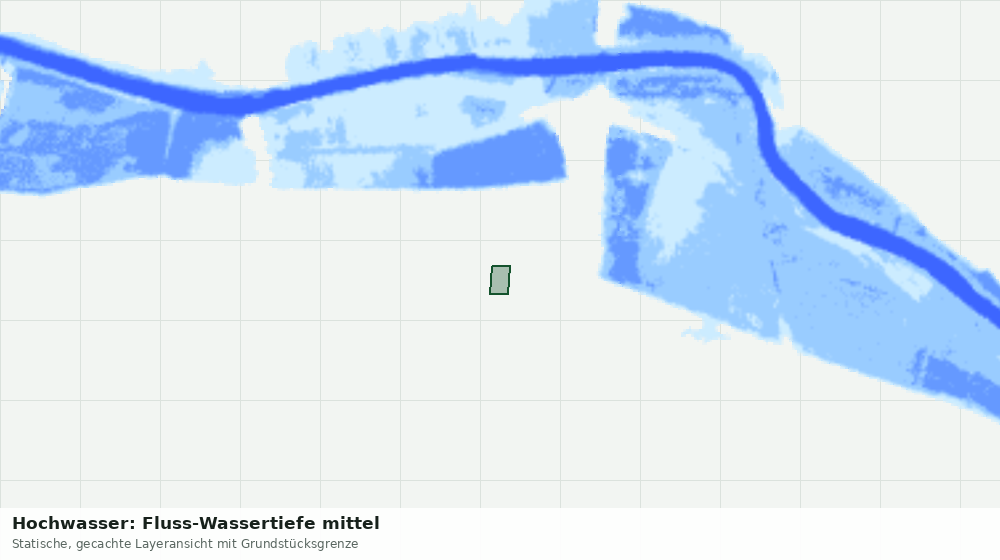 Statische Kartenansicht: Hochwasser: Fluss-Wassertiefe mittel