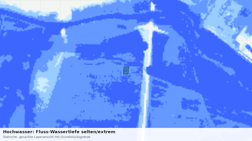 Statische Kartenansicht: Hochwasser: Fluss-Wassertiefe selten/extrem