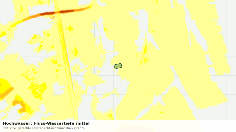 Statische Kartenansicht: Hochwasser: Fluss-Wassertiefe mittel