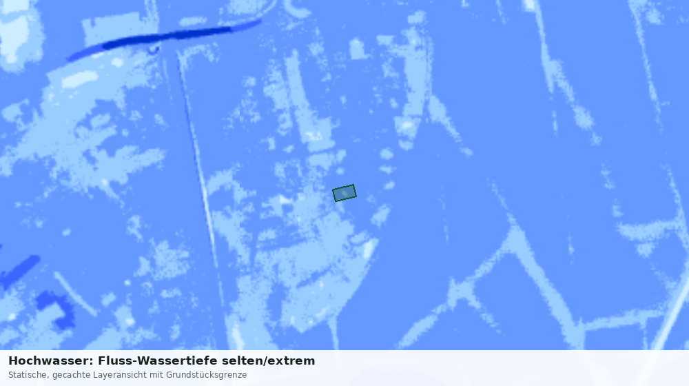 Statische Kartenansicht: Hochwasser: Fluss-Wassertiefe selten/extrem