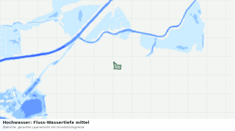 Statische Kartenansicht: Hochwasser: Fluss-Wassertiefe mittel