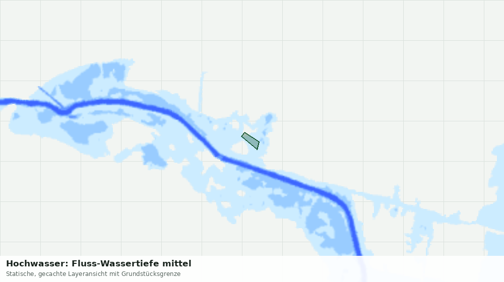 Statische Kartenansicht: Hochwasser: Fluss-Wassertiefe mittel