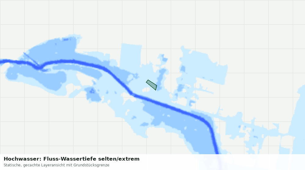 Statische Kartenansicht: Hochwasser: Fluss-Wassertiefe selten/extrem