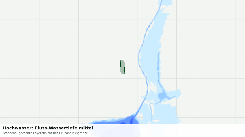 Statische Kartenansicht: Hochwasser: Fluss-Wassertiefe mittel